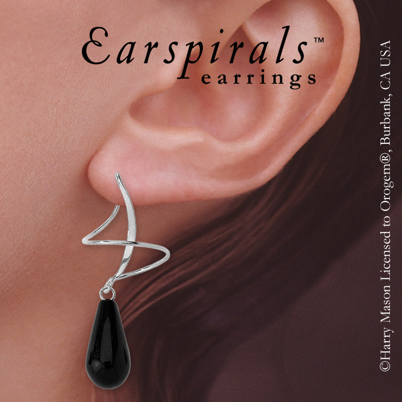 Black Onyx Earspirals Earrings