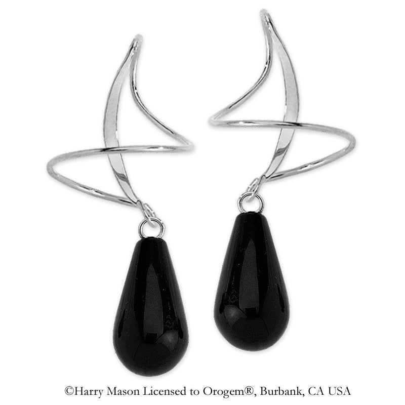 Black Onyx Earspirals Earrings