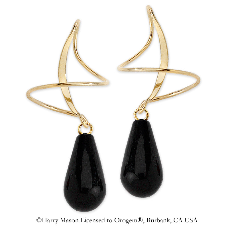 Black Onyx Earspirals Earrings