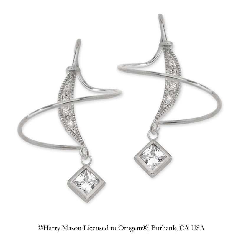 Princess Cut CZ Earspirals Earrings