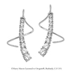 1 3/4 Carats Graduating Cubic Zirconia Earspirals Earrings in 14k White Gold
