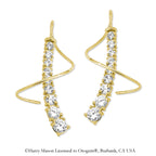1 3/4 Carats Graduating Diamonds Earspirals Earrings in 14k Yellow Gold