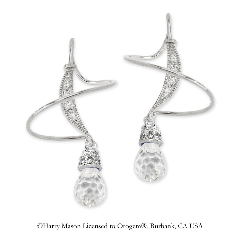 Teardrop Cubic Zirconia Earspirals Earrings