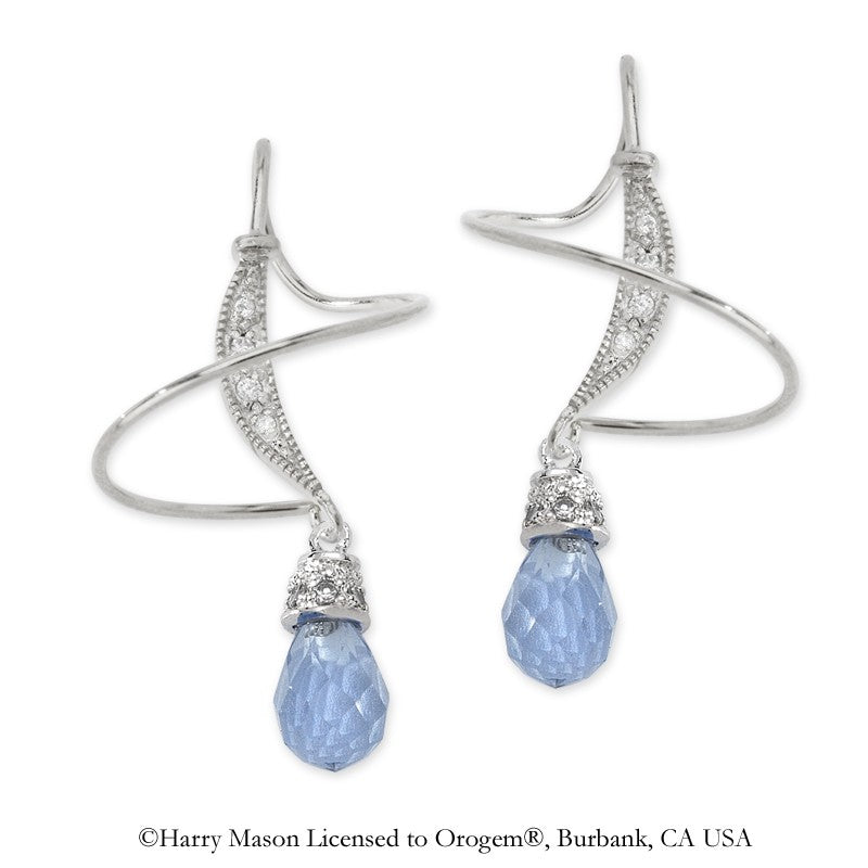 Teardrop Tanzanite Earspirals Earrings