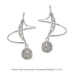 Cubic Zirconia Bead Earspirals Earrings