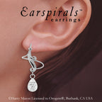 Teardrop CZ Earspirals Earrings