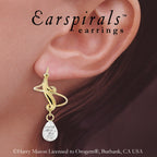 Teardrop CZ Earspirals Earrings