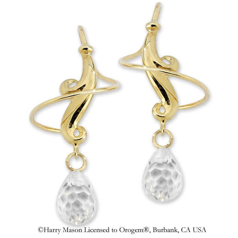 Teardrop CZ Earspirals Earrings
