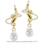 Teardrop CZ Earspirals Earrings