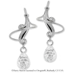 Teardrop CZ Earspirals Earrings