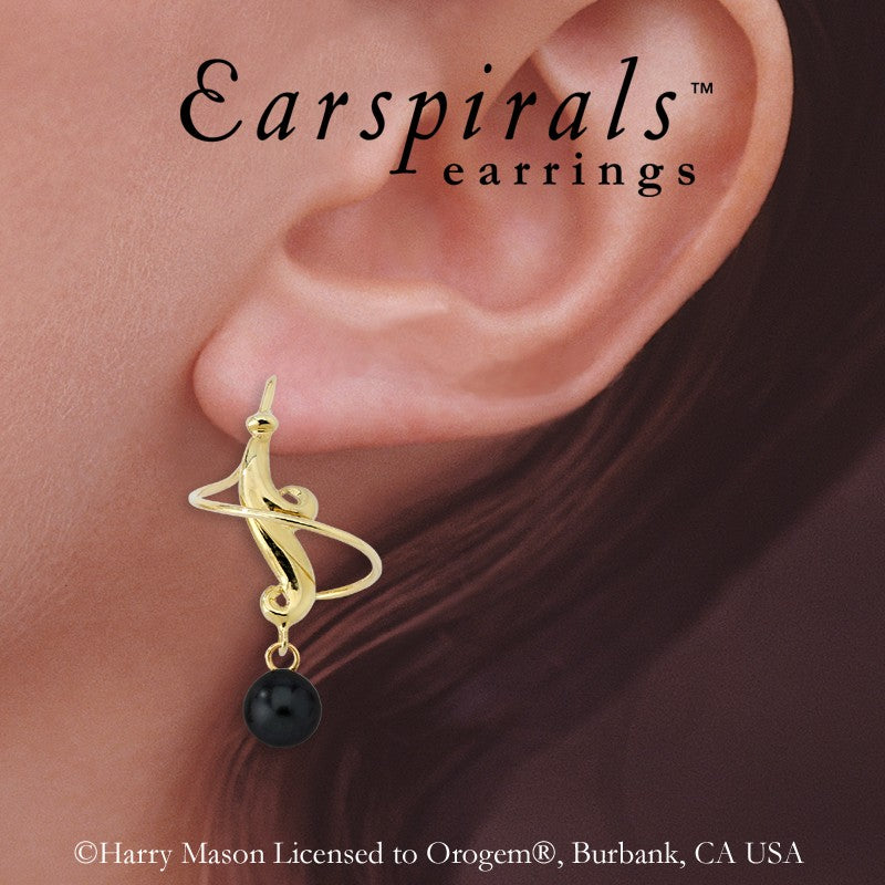 Black Onyx Earspirals Earrings