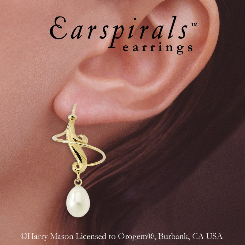 Teardrop Pearls Earspirals Earrings