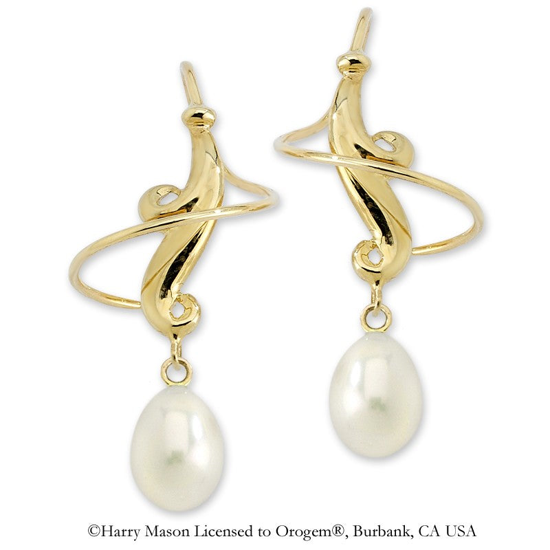 Teardrop Pearls Earspirals Earrings