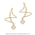 Princess Cut CZ Earspirals Earrings