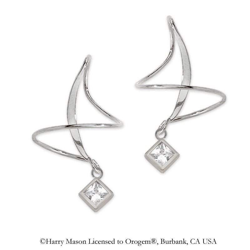 Princess Cut CZ Earspirals Earrings