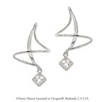 Princess Cut CZ Earspirals Earrings