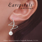 Teardrop Pearl Earspirals Earrings