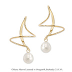 Teardrop Pearl Earspirals Earrings