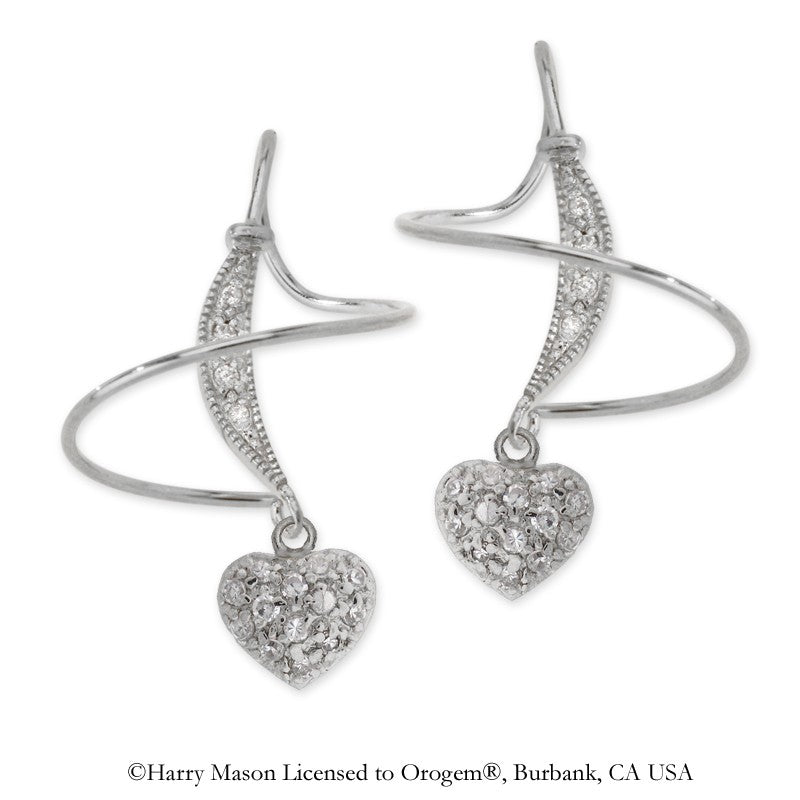  Cubic Zirconia Heart Earspirals Earrings