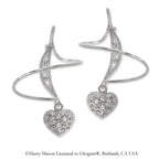  Cubic Zirconia Heart Earspirals Earrings