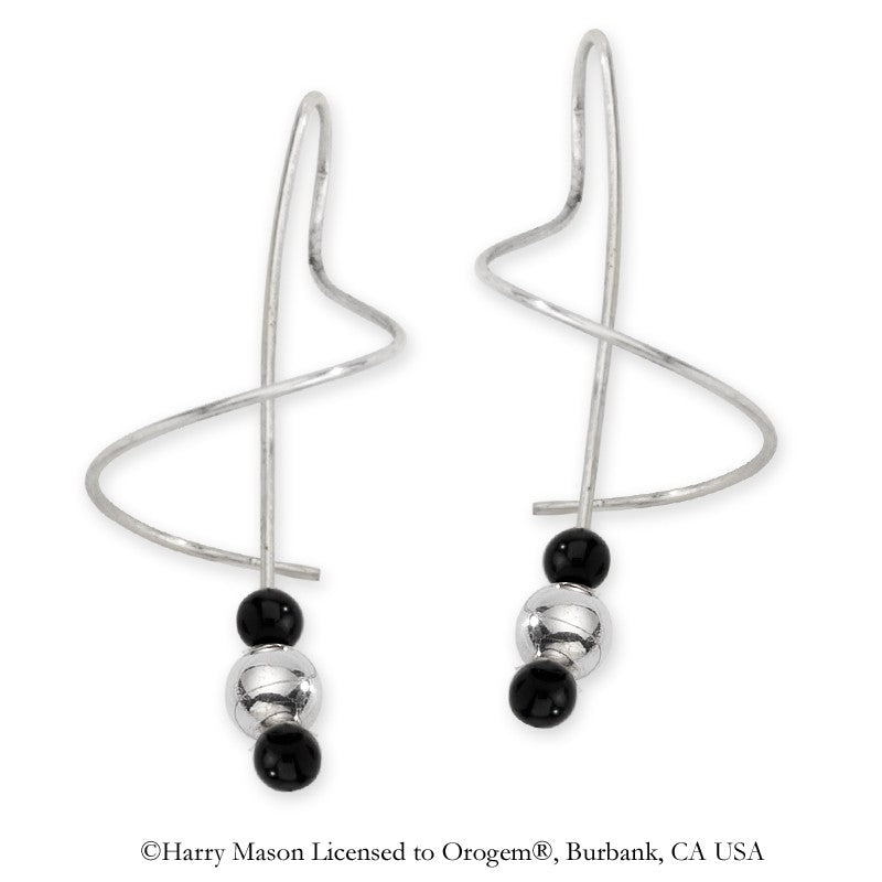 Black Onyx Earspirals Earrings