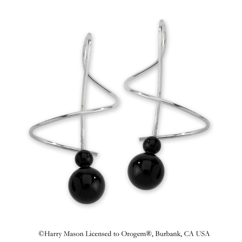 Black Onyx Earspirals Earrings