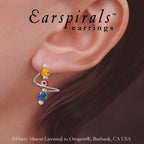 Glass Beads Earspirals Earrings