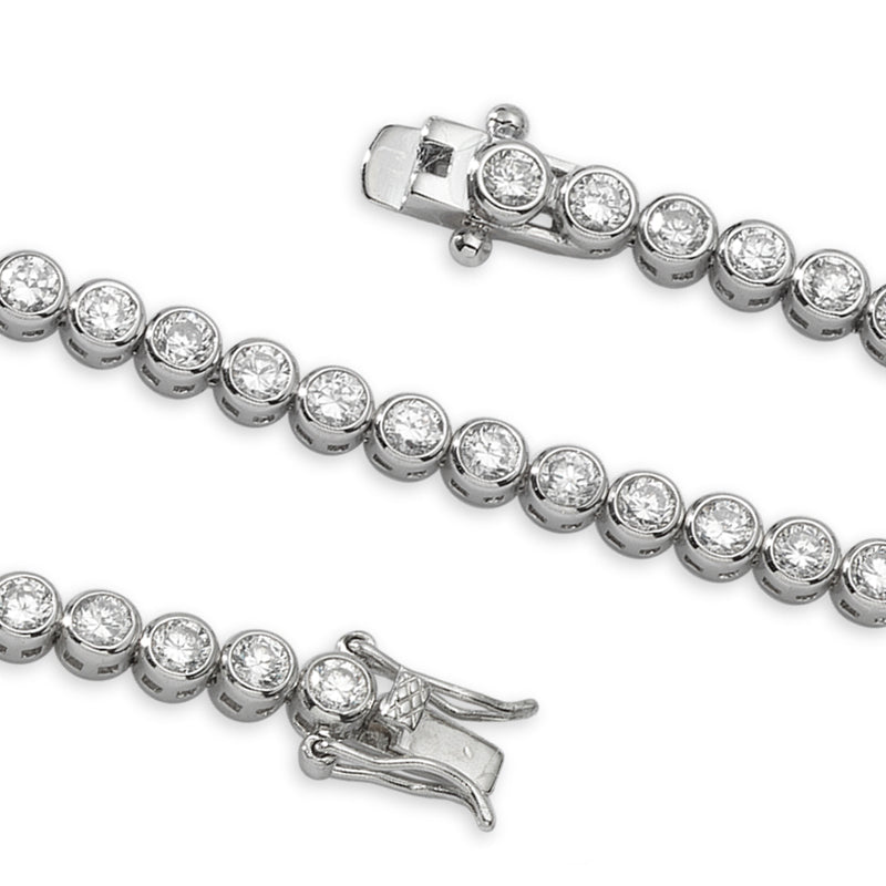 Cubic Zirconia Bezel Tennis Bracelet