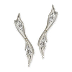 Diamond Accent Silver Ear Pin Earrings