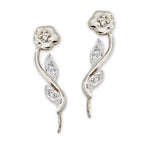 Diamond Accent Silver Ear PIn Earrings