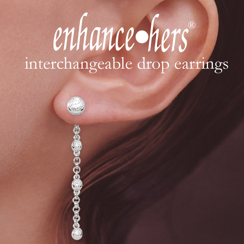 Cubic Zirconia Enhancer Earrings