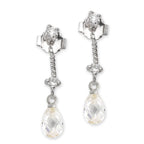 Briolet Teardrop Cubic Zirconia Cioro Earrings