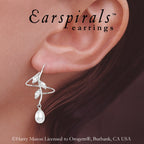 Cubic Zirconias and Pearls Earspirals Earrings