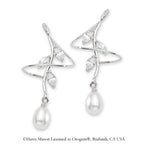 Cubic Zirconias and Pearls Earspirals Earrings