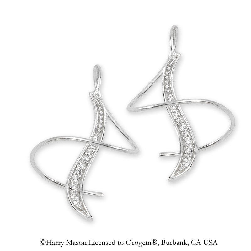 Cubic Zirconia Graceful Swirl Earspirals Earrings