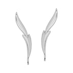 Sterling Silver Slender Peapod Ear Pin Earrings