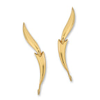 Peapod Gold Over Silver Ear Pin Earrings