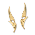 Kissing Curves Silver Ear Pin Earrings