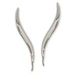 Ear Climbers Ear Pin Earrings Classic Polished Sterling Silver  - Medium Version