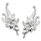 Ear Climbers Rising Sun Ear Pin Earrings Sterling Silver