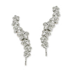 Plumeria Silver Ear Pin Earrings