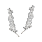 Sterling Silver Frog Ear Pin Earrings