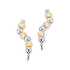 Two Tone Ear Pin Earrings