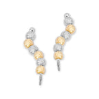 Two Tone Ear Pin Earrings