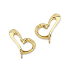 Heart Silver Ear Pin Earrings 