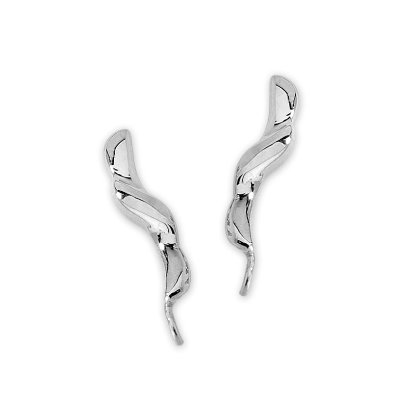 Short and Sweet Ear Pin Earrings in Silver