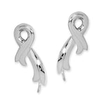 Ribbon of Hope Cancer Awareness Ear Pin Earrings