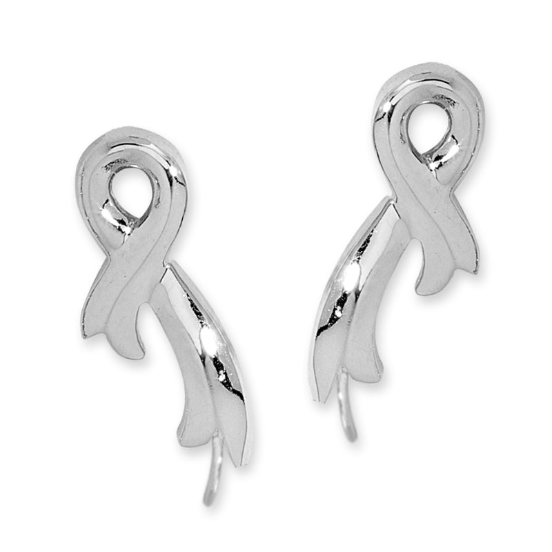 Ribbon of Hope Cancer Awareness Ear Pin Earrings