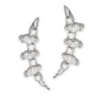 Cubic Zirconia Marquise&Rounds Gold Ear Pin Earrings