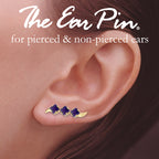 Amethyst Ear Pin Earrings in 14k Yellow Gold